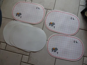 7 Tischsets 4 weiße 44X 30,5 cm + 3 Kindersets 45,5X30 cm, s. Fotos!!! - Bild 1 von 3