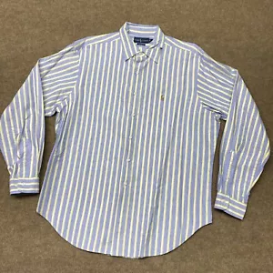 Polo RALPH LAUREN Men's Classic-fit Yellow Striped Oxford Shirt - Picture 1 of 15