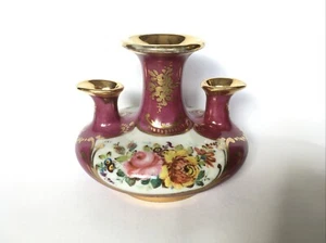 Vase Piqué-fleurs aus Porzellan Paris Vincennes Signiert Dekor Floral Und Wrap - Bild 1 von 11