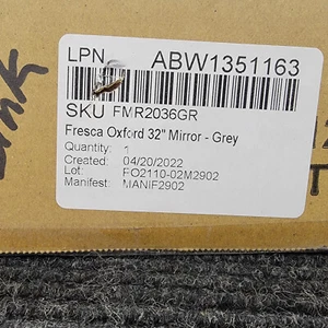 Fresca Oxford 32" x 32" gerahmter Badezimmerspiegel | grau | FMR2036GR - Bild 1 von 3