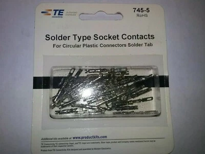 Waldom 745-5 Female Contact SolderType   for Circular Plastic Connectors 25 pcs. - Image 1 of 3