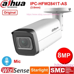 Dahua IPC-HFW2841T-AS 8MP 4K Starlight Built-in Mic WizSense IP Camera PoE SMD+