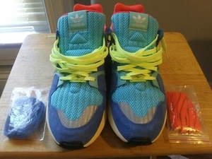 Adidas Originals ZX Torsion Bright Cyan Blue Green Men’s Size 13 - Picture 1 of 4