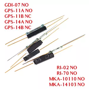 Miniatur Reedschalter SPST Glas Schließer/Öffner Reedkontakt Mini Reedschalter - Bild 1 von 13