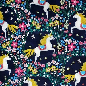 100% Cotton Fabric - Mystical Unicorn - Michael Miller, Fantasy Floral Unicorns - Picture 1 of 4