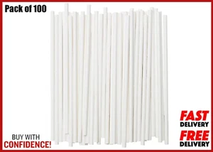 Einweg Papier Trinkhalme Retro Vintage Streifen Party Hochzeit Geburtstag - Bild 1 von 2