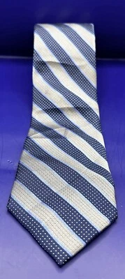 Corbata Joseph Abboud azul a rayas 100 % seda para hombre usada en excelente estado Foto 1 de 4