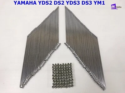 Fit YAMAHA YDS2 DS2 YDS3 DS3 YM1 FRONT & REAR SPOKE SET CHROME 72Pcs.  #BI5453# - Изображение 1 из 4