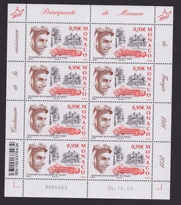 MONACO MINI HOJA DE 8 SELLOS NUEVO** N.O 2761 - Imagen 1 de 1