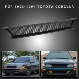 Fit 1993-1997 Toyota Corolla Front Bumper Upper Grille Black Honeycomb Grill - Foto 1 di 12