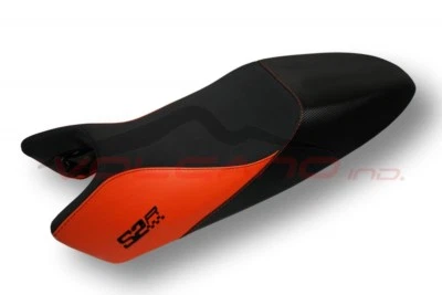 Funda de asiento antideslizante negra + logotipo Ducati Monster 1994 - 2007 diseño Volcano sella Foto 1 de 2