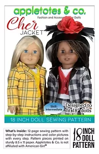 18 Zoll Puppenkleidung Muster | Cher Jacke passt 18" Puppen wie American Girl - Bild 1 von 12
