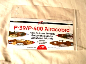 1/32 DK Decals Water-slide P 39 / P 400 Airacobra New Guinea Tunisia Etc. #32042 - Picture 1 of 5