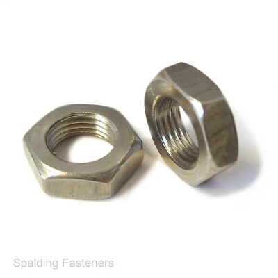 SPALDING FASTENERS A2 Stainless Steel UNF Half Thin Lock Locking Nuts 1/4" 5/16,3/8, 7/16, 5/8,3/4"