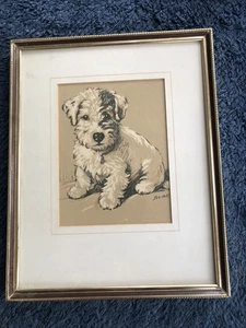 Vintage, Lucy Dawson dog print. 1930s. - Picture 1 of 3