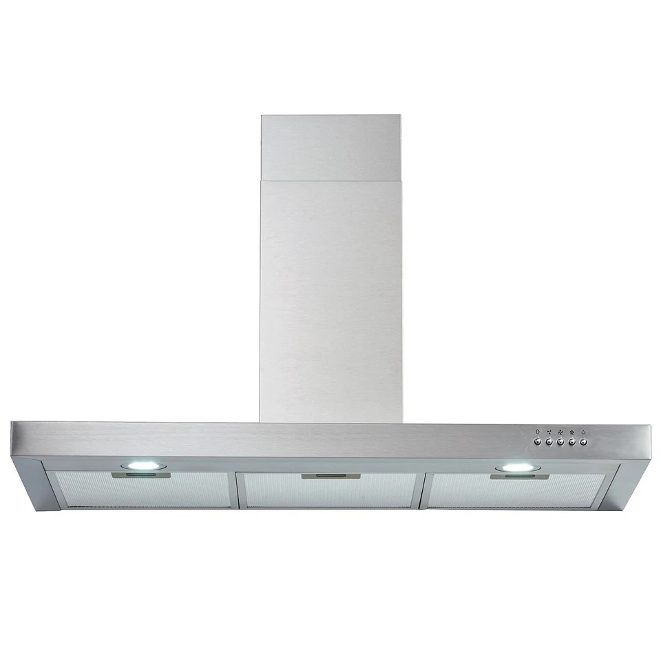 PKM Kaminhaube 9004W - 90cm, Edelstahl, LED, Abluft/Umluft, Dunstabzugshaube