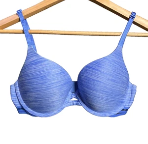 Sujetador Victoria Secret 32C Forma Perfecta Push Up Azul Suave Acolchado Con Aros - Imagen 1 de 15