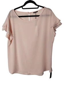 ROMAN Ruffle Sleeve Top Size 18 Light Pink New with Tags Lightweight Boxy - Picture 1 of 11