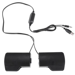 Clip Portable USB Stereo Speaker Soundbar for Notebook Laptop Computer PC8768 - Foto 1 di 10