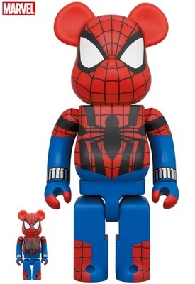Figura de acción BE@RBRICK The Amazing Spider-Man 100 % y 400 % juguete Medicom MARVEL Foto 1 de 4