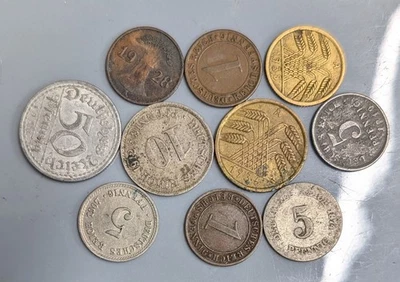 Coin Collection Lot of old Pre WWII GERMANY German coins (#C7114) - image 1 of 2