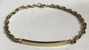 Vintage 1/20 14k Gold Filled ID Identifikation Seil Armband zierlich - Bild 1 von 2