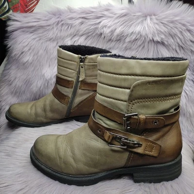 Earth Pepperidge Storm Gris Marrón Cuero Envejecido Botines Mujer Talla 10 Foto 1 de 4