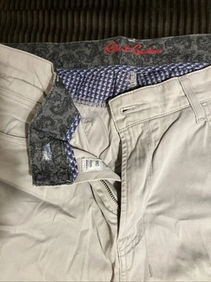 Pantalones chinos Robert Graham Classic Yates para hombre 38 grises elásticos piernas rectas bolsillos Foto 1 de 4