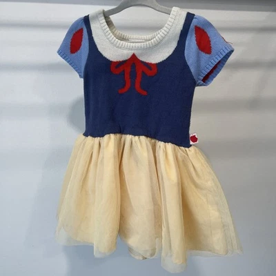 Disney Princess Snow White BLUE/YELLOW/RED Costume Sweater Dress 2T - Image 1 of 4