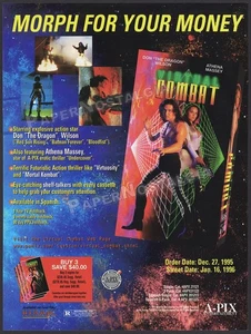 VIRTUAL COMBAT - Orig. 1995 Trade AD / ADVERT_ Don Dragon Wilson _ Athena Massey - Picture 1 of 1