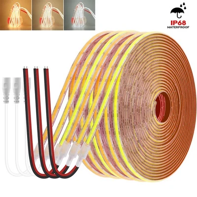 12V 24V COB Striscia LED 320LED/M Adesiva Impermeabile IP68 Luci per Natale Bar - Immagine 1 di 4