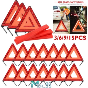SET REFLEKTIERENDES NOTFALLWARNDREIECK AUTO VERKEHRSGEFAHR SICHERHEIT REFLEKTOR SCHILD - Bild 1 von 26