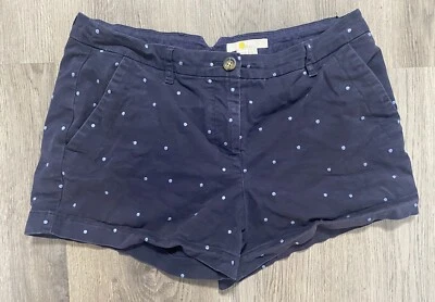Boden Shorts Womens 8 Blue Cotton Chino Polka Dot - Image 1 of 4