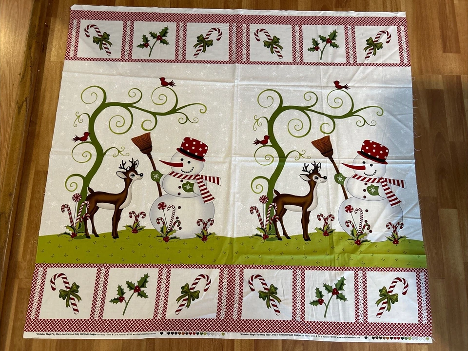 Coloridos paneles de tela "Reindeer Magic" de algodón navideño de 47” X 44” Foto 1 de 3