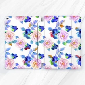 Watercolor Rainbow Flowers Case For iPad 10.2 Air 3 4 5 Pro 9.7 11 12.9 Mini - Picture 1 of 6