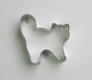 3¼" Kitty Cat Kitten Cookie Cutter Tin Steel Animal Witch's Pet Halloween Party - Picture 1 of 5