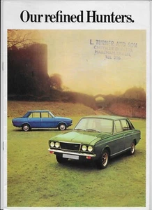 1973 Hillman Hunter brochure: Hunter De Luxe, Super, GL, GT, GLS & estate cars - Picture 1 of 20