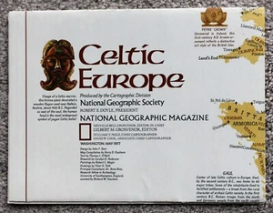 National Geographic May 1977 Map; Celtic Europe - Picture 1 of 3