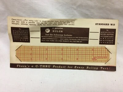 2 Vintage C-Thru Ruler Company Hartford Conn. USA Engineers Printers Engravers  - Image 1 of 4