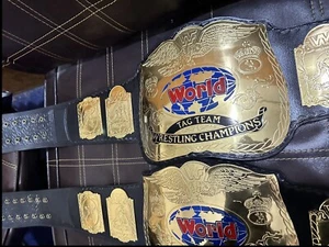 Tag Team Championship Belt Pair 2mm Replica ( Pair Of Two) - Picture 1 of 6