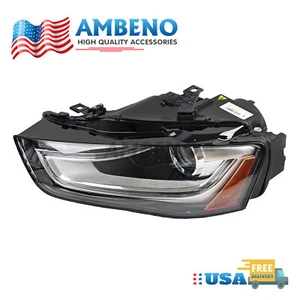 HID/Xenon Headlight For Audi A4 Left Driver Side Projector Headlamp 2013-2016 - Picture 1 of 13