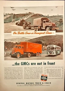 1942 General Motors Truck & Coach GMC Supporting Army WWII Vintage Print Ad - Picture 1 of 6