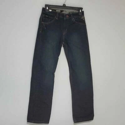 Volcom Girls Enowen Straight Leg Jeans Blue Dark Wash Pockets Denim 27 / 14 - Image 1 of 4