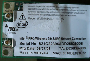 SCHEDA Intel PRO/Wireless WM3945ABG 54-Mbps-802-11 - Foto 1 di 2