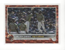 2022 Topps Orange Foilboard #125 Slam Diego Returns w/ Tatis Jr. Padres /299