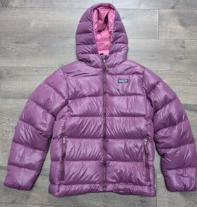 Patagonia Kids Girls' Jacket Size XL (14) Hi Loft Purple Down Hoody - Picture 1 of 9