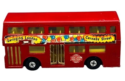 70s Matchbox Red Double Decker Bus Metal Toy Model The Londoner Swinging Carnaby - Image 1 of 4