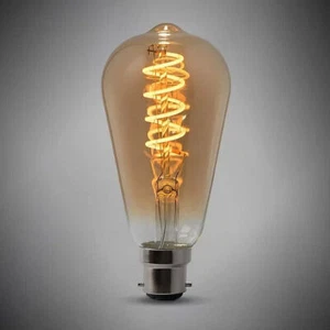 Home LED Filament ST64 Spiral Teardrop 25W BC 250 Lumens Bayonet Warm White - Picture 1 of 7
