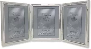 510780T Silver Plated Double Bead Hinged Triple Picture Frame, 8 by 10-Inch - Picture 1 of 1