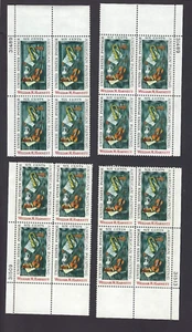 Set of 4 US STAMP Scott# 1386 BLOCK of 4 1969 6c American Painting SEE NOTE - Picture 1 of 2